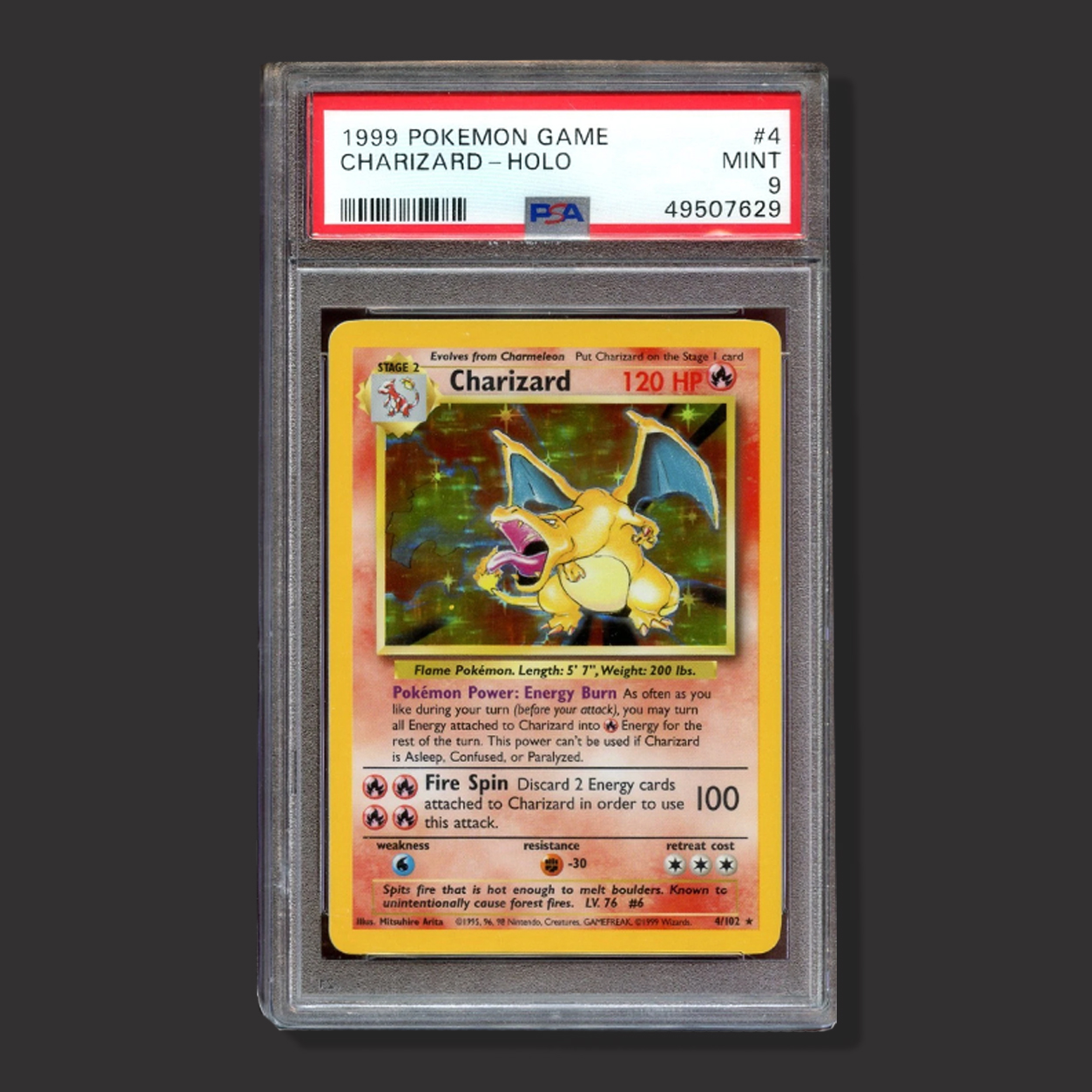 PSA 9 Base Set Unlimited Charizard